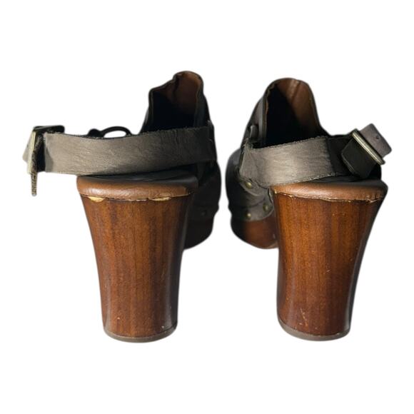 Korks Deba Clog Kork-Ease Silver Leather Slingbavk Buckle Clog Mule size 39/8 - Picture 5 of 8